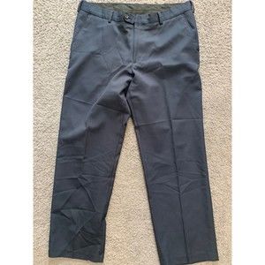 IZOD Golf Pants Mens 36x32 Straight Fit Navy Blue Flat Front Solid